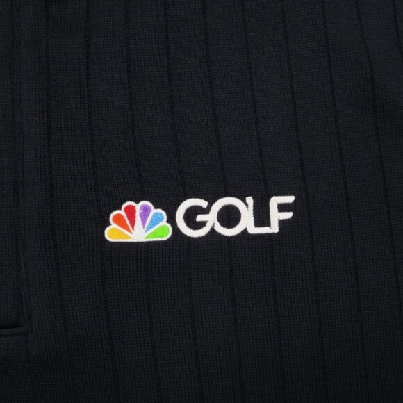 NBC Tour Footjoy Golf Sweater Men's Small Navy Drop Needle Half Zip NWT - Picture 2 of 6